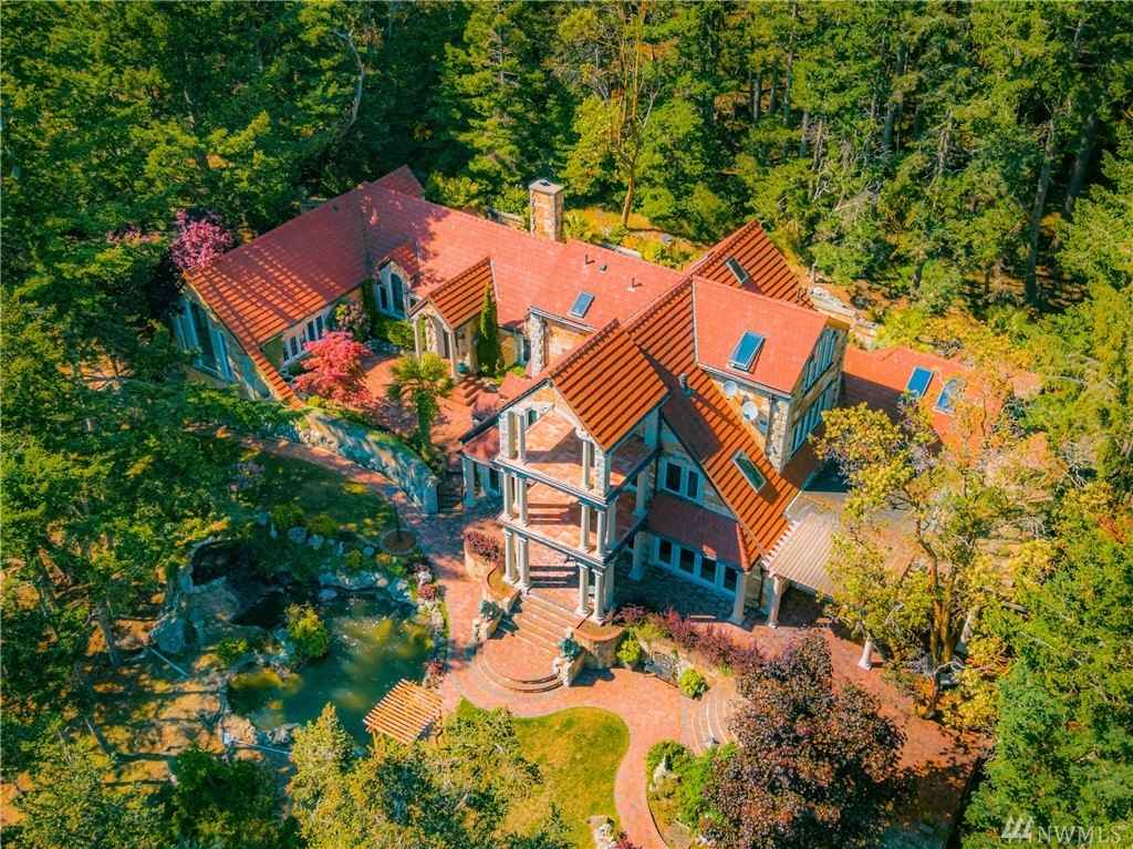 waterfront stone mansion for sale