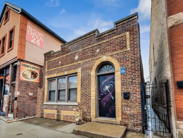 brick single family home