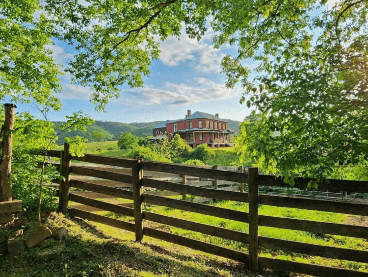 brick farmhouse for sale